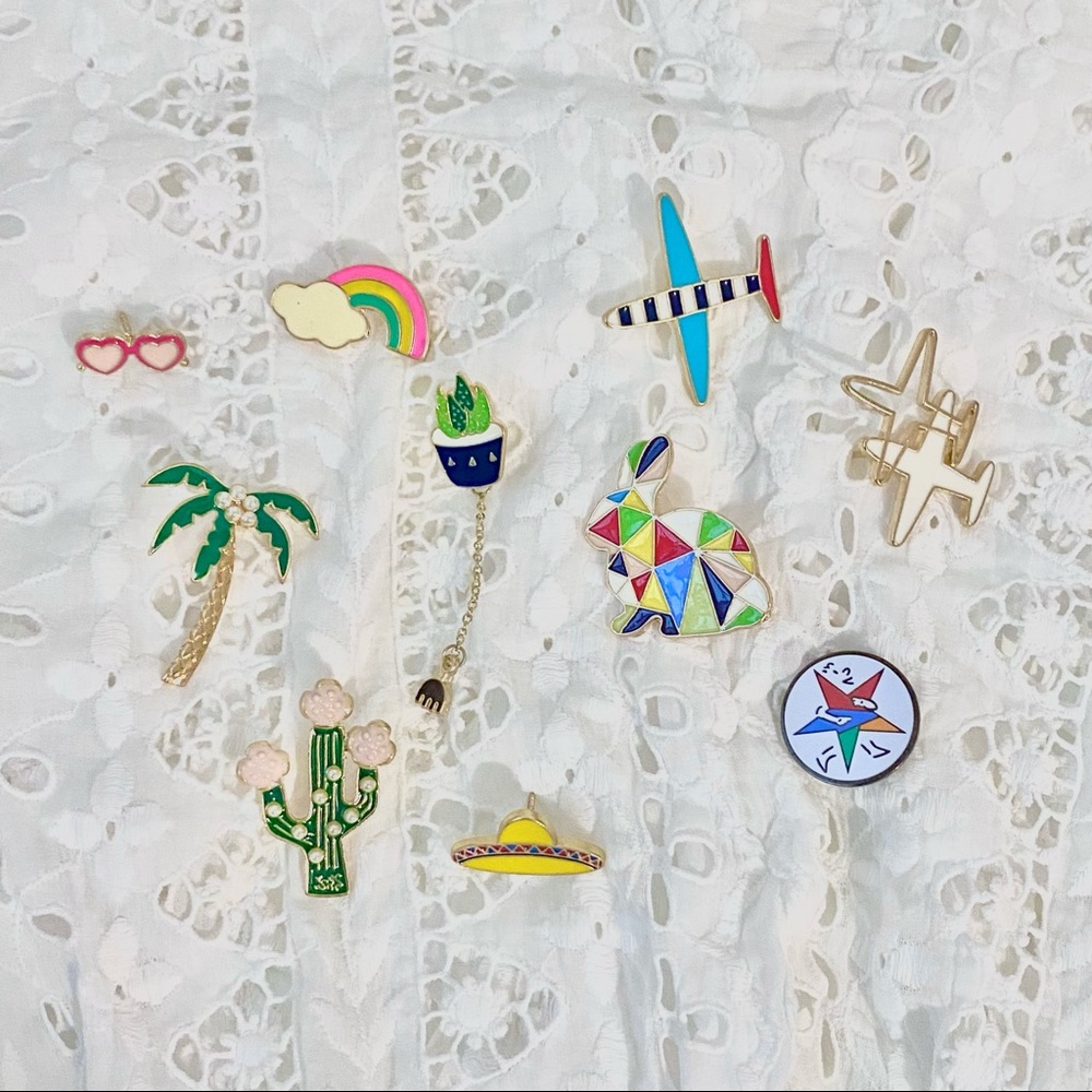 New Cute Enamel Brooches Pins perfect for any article of clothing and accessorie